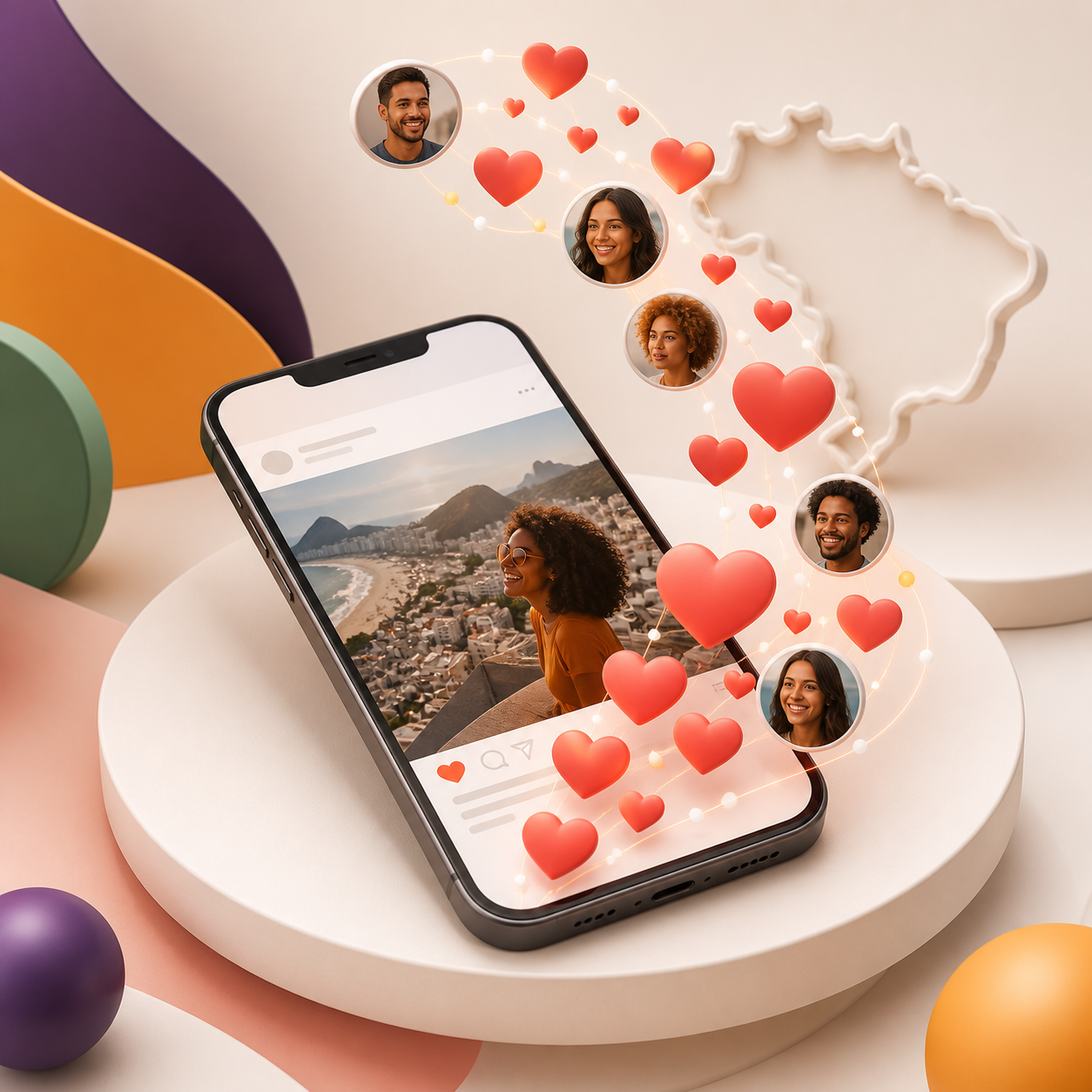 Comprar Curtidas Instagram — publicação com reações de perfis brasileiros.